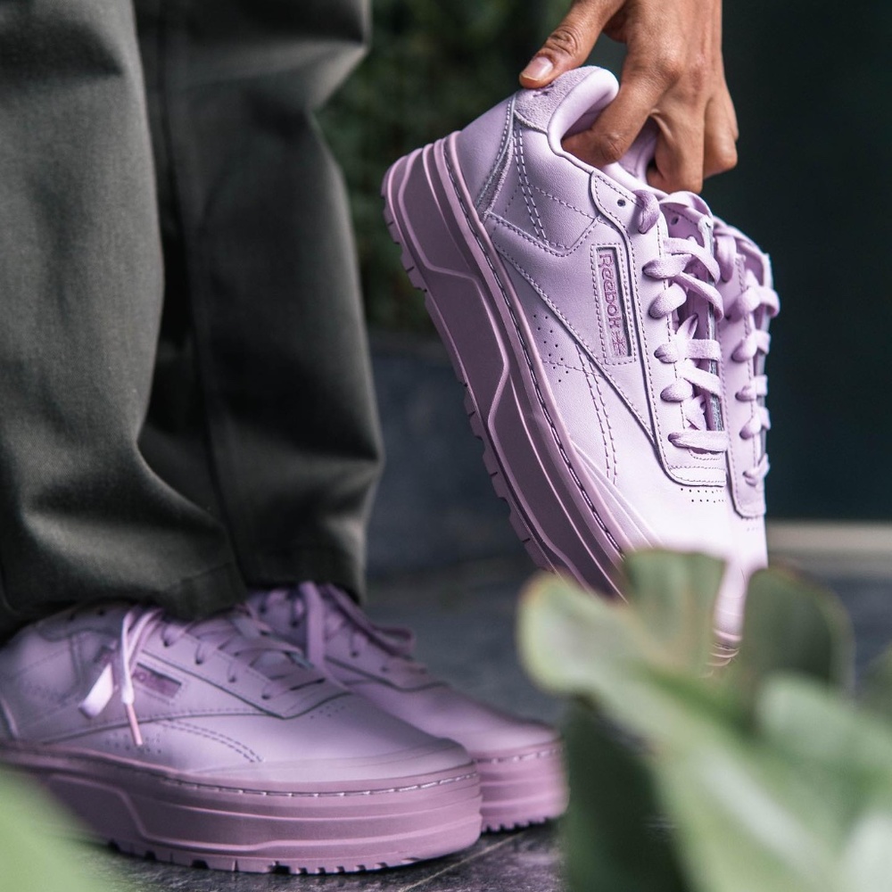 REEBOK CLUB C DOUBLE GEO 'SHELL PURPLE/SHELL PURPLE/INFUSED LILAC'